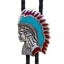 Load image into Gallery viewer, BT-267 Indian Chief Bolo Tie
