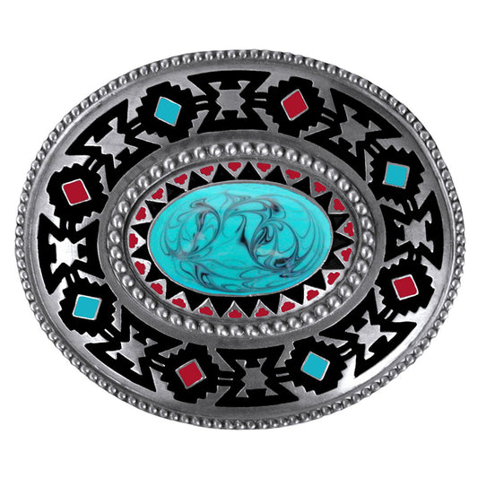 Western Express BU-015-E Oval Southwestern Buckle