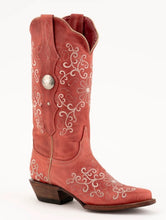 Load image into Gallery viewer, Ferrini Ladies Bella Handcrafted Red Cowboy Boots
