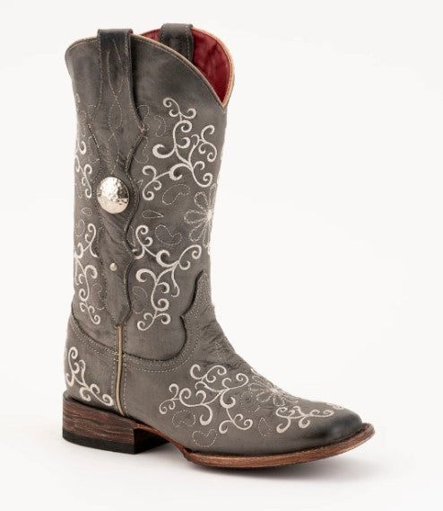 Ferrini Ladies Bella Handcrafted Smoke Cowboy Boots