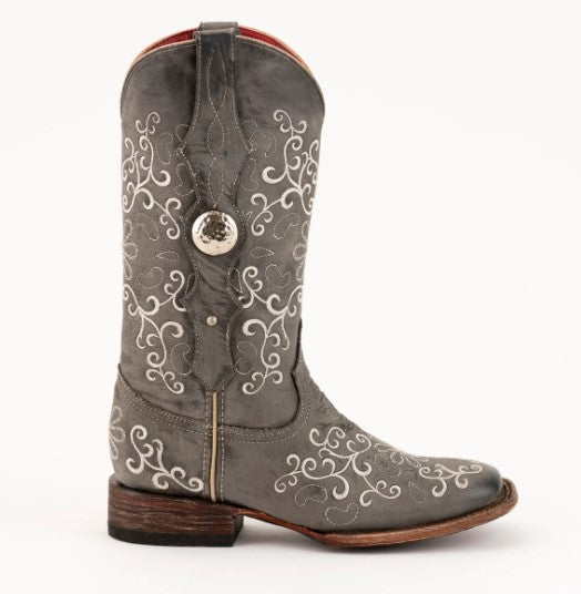 Ferrini Ladies Bella Handcrafted Smoke Cowboy Boots