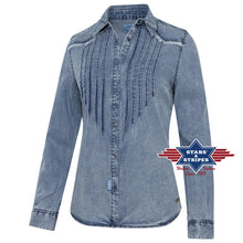 Load image into Gallery viewer, S&amp;S Bluebell Ladies Western Blouse
