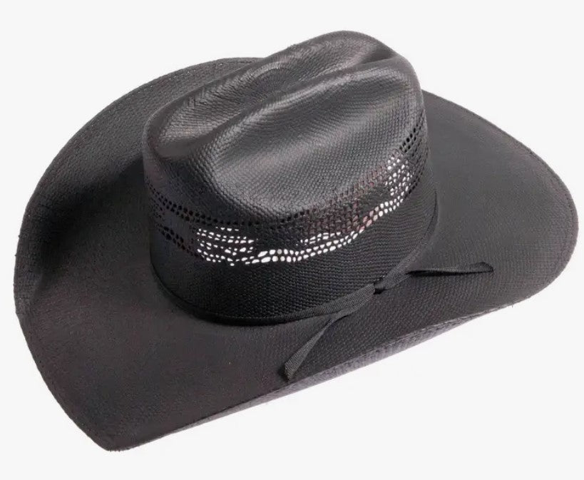 Bozeman Black Straw Cattleman Cowboy Hat