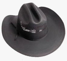 Load image into Gallery viewer, Bozeman Black Straw Cattleman Cowboy Hat
