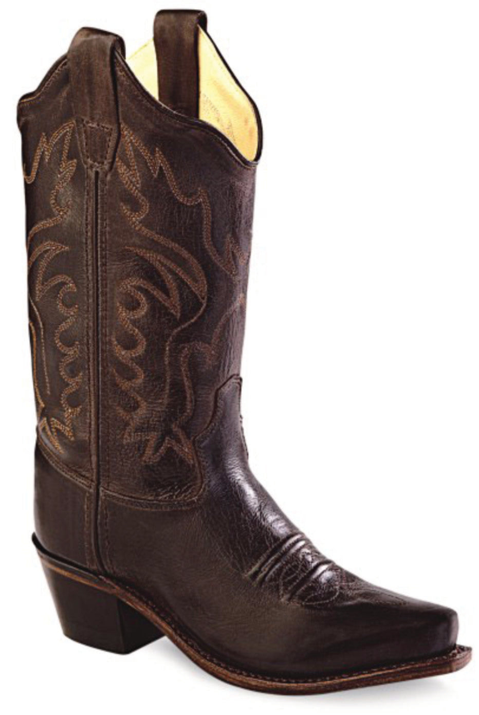 Jama Old West Children's & Youth Traditional Cowboy Boots Brown CF8234/Y