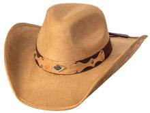 Load image into Gallery viewer, Western Express CL-92 Suede Like Hat - Diamond Concho - Camel
