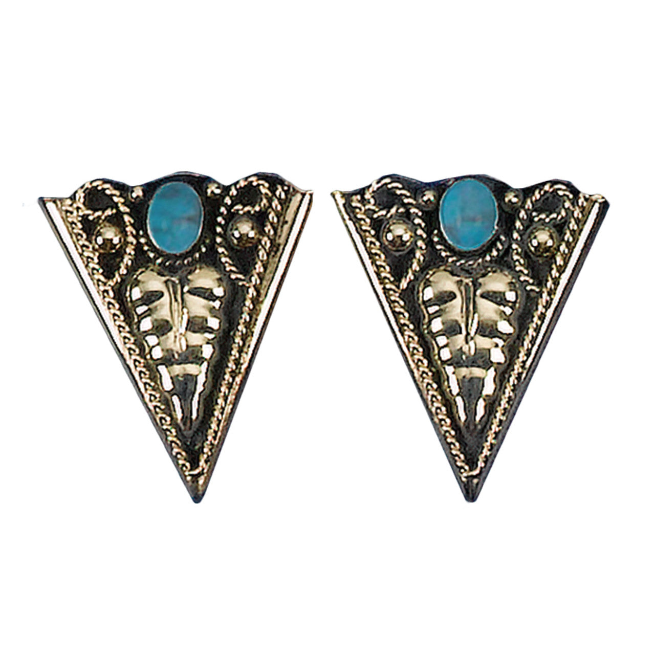WE German Silver & Onyx  Collar Tips CT-59