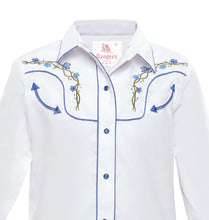 Load image into Gallery viewer, Rangers Florido 006NA01 Girls Cowboy Shirt White
