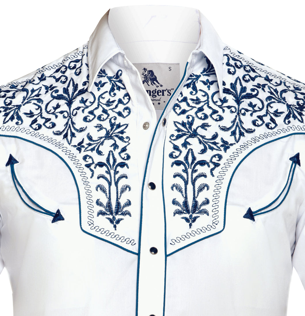 Rangers Lujoso 130CA01 Western Shirt White