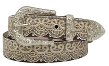 Load image into Gallery viewer, M&amp;F DA3650 Tan &amp; Lace Embroidery Belt
