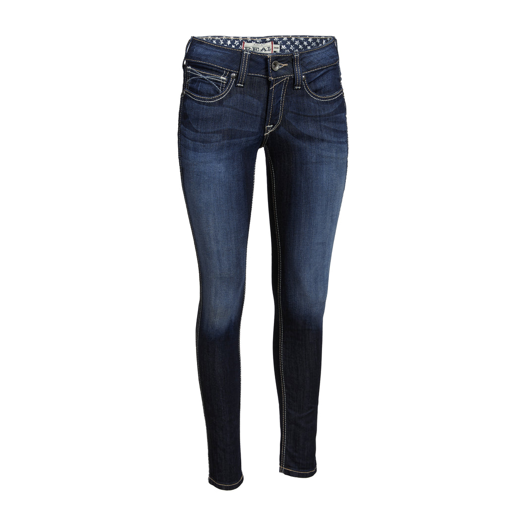 Ariat Ladies 10018357 R.E.A.L Mid Rise Outseam Ella Skinny Jeans