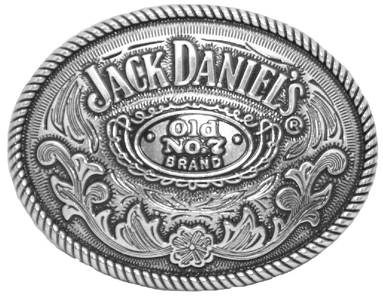 G-5008 Officially Licensed - JD Old No 7 Oval Belt Buckle