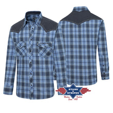 Load image into Gallery viewer, Hank Blue Men&#39;s Western Shirt
