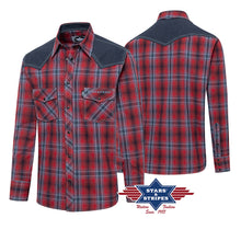 Load image into Gallery viewer, Hank Red Men&#39;s Western Shirt
