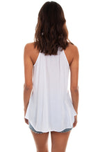 Load image into Gallery viewer, Scully HC455 Tie Front Emblem Rick Rack Tank Top
