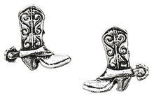 Load image into Gallery viewer, Western Express HE-141 Cowboy Boot Earrings in Cowboy Hat Gift Box
