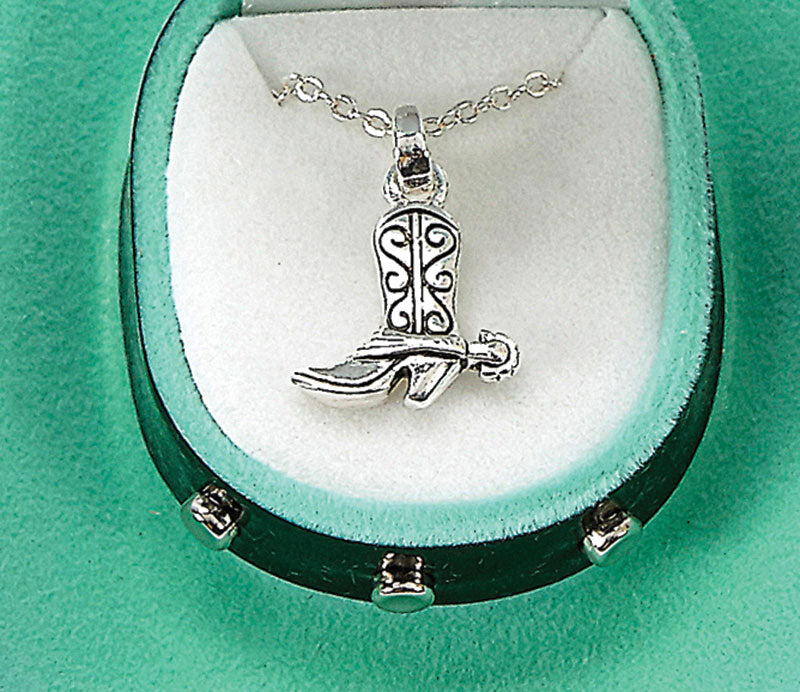Western Express HN-1410 Cowboy Boot Necklace in Cowboy Hat Gift Box