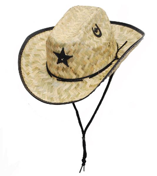 Western Express JJ-5 Palm Straw Hat Sheriff Black