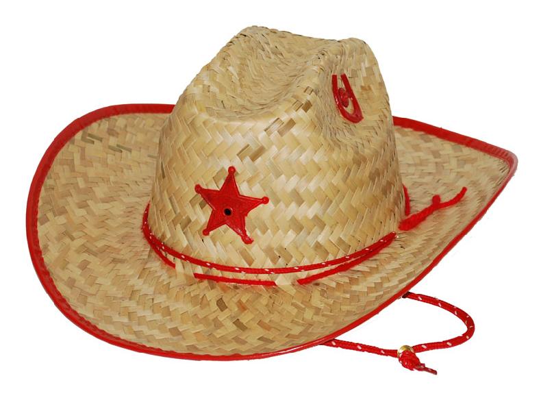 Western Express JJ-5 Palm Straw Hat Sheriff Red