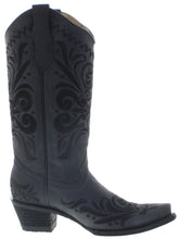 Load image into Gallery viewer, Circle G By Corral Women&#39;s Black Floral Snip Toe Boots L5433
