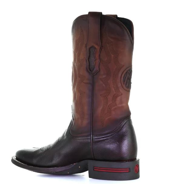 Men's Montana Leather Round Toe Boots Handcrafted Chocolate M2243