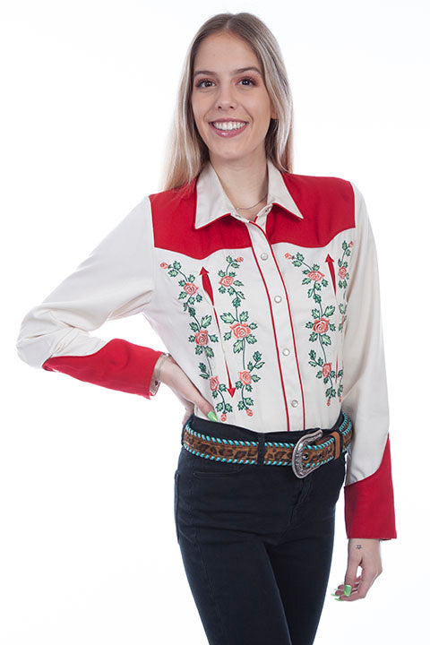 Scully PL-898 Ladies Western Blouse