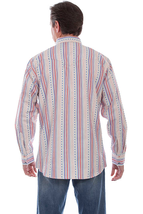 Scully PS-253 Red/White & Blue Mens Western Shirt