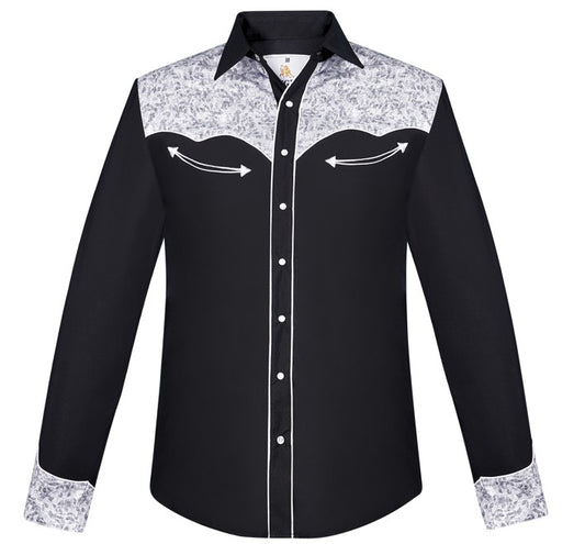 Rangers Ropa Black 159CA01 Western Shirt