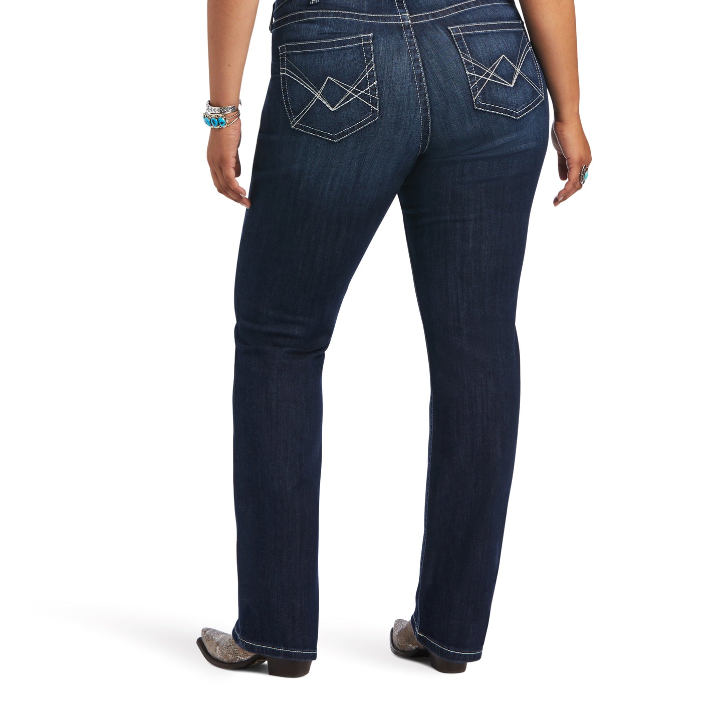 Ariat Ladies 10040797 R.E.A.L. Mid Rise Clarissa Straight Jeans