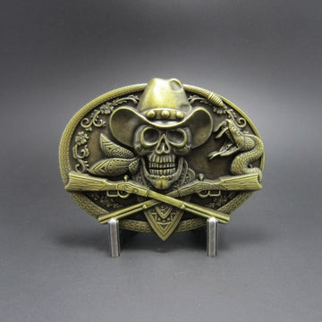 Buckle Western Cowboy Skull SK036 Bronze
