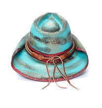 Load image into Gallery viewer, California Hat Co CA-1-2048 Seattle Jackpot Turquoise Straw Western Hat
