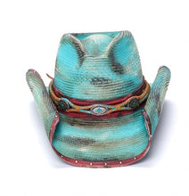 Load image into Gallery viewer, California Hat Co CA-1-2048 Seattle Jackpot Turquoise Straw Western Hat
