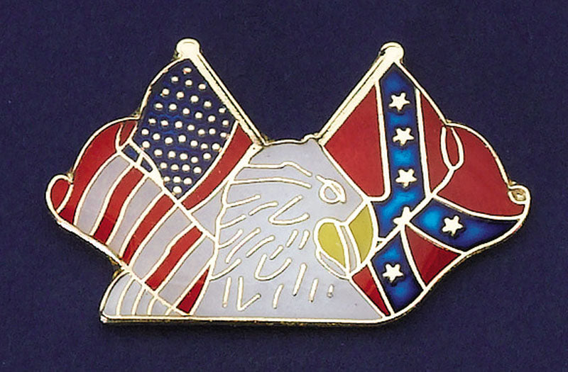 Pin Tack TT-4 Eagle with USA & Cross Star Flag