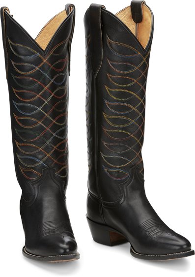 Justin Ladies VN4463 Whitley Cowboy Boots in Black