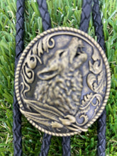 Load image into Gallery viewer, Western Wolf Bolo Tie WT013 Bronze
