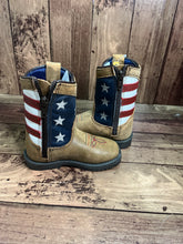 Load image into Gallery viewer, Smoky Mountain Boots 3800T Vintage Brown Stars &amp; Stripes Western Toddler Boots
