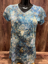 Load image into Gallery viewer, Sun Shirts 6657-300 Western Tie Dye 360 pattern V Neck T-Shirt
