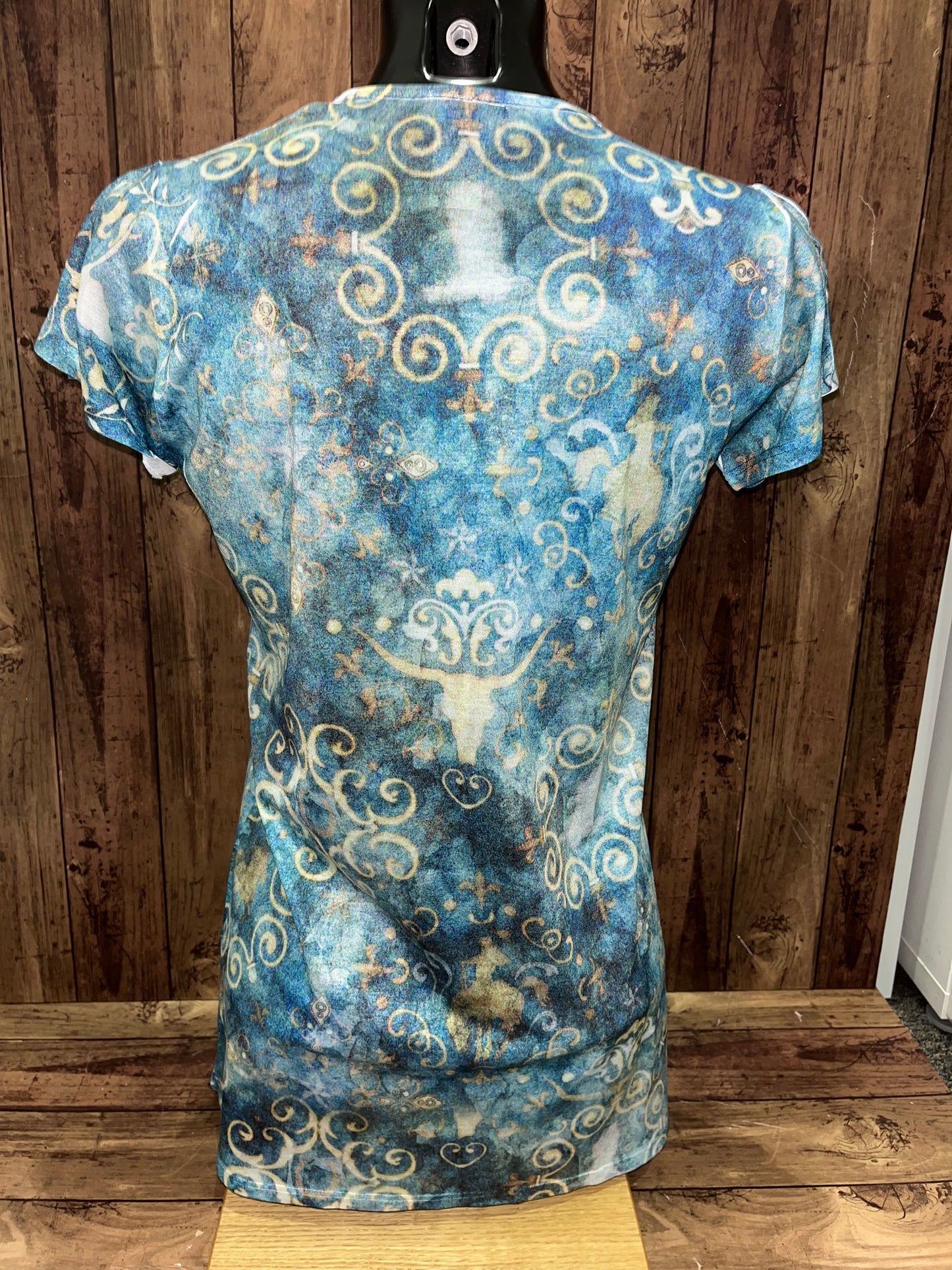 Sun Shirts 6657-500 Western Tie Dye 360 pattern Round Neck T-Shirt