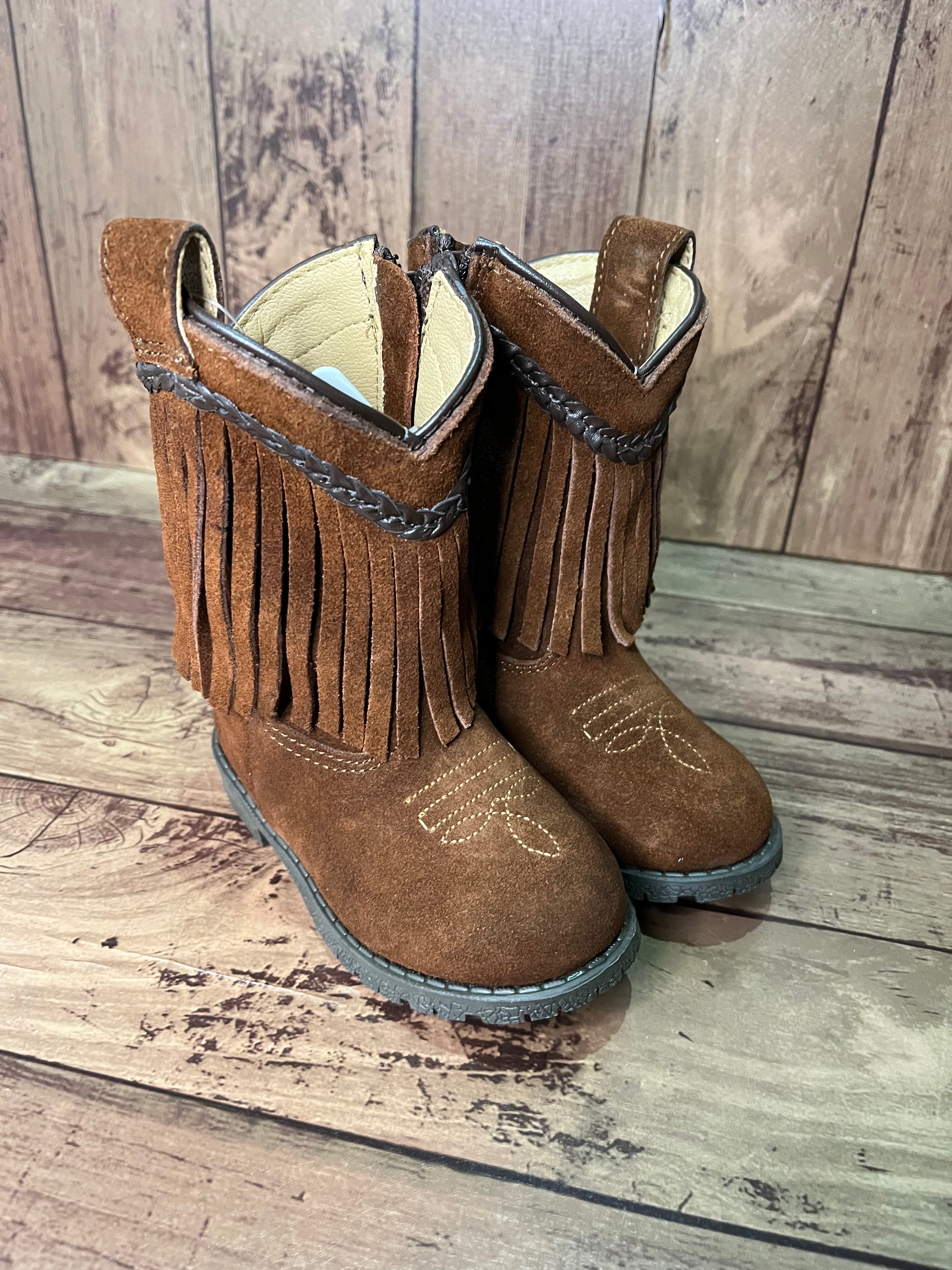 Little girl 2025 fringe cowboy boots