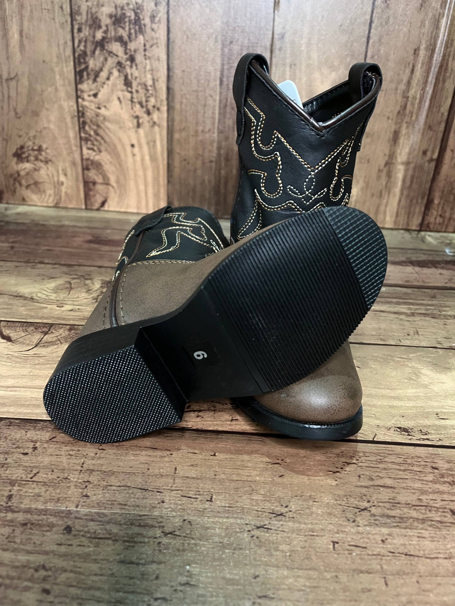 Smoky Mountain Boots 1575T Monterey Brown/Black Western Toddler Boots