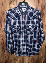 Load image into Gallery viewer, Ely &amp; Walker Men&#39;s Long Sleeve Plaid Shirt Navy 15202907-Navy-A
