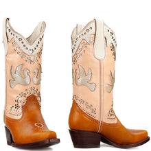 Load image into Gallery viewer, La Pintura Cognac - Duifje Peach Dove Ladies Cowboy Boots
